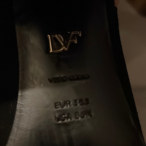 Diane Von Furstenberg | Suede Ankle Bootie | Mesh Design | in Black - Picture 11 of 13